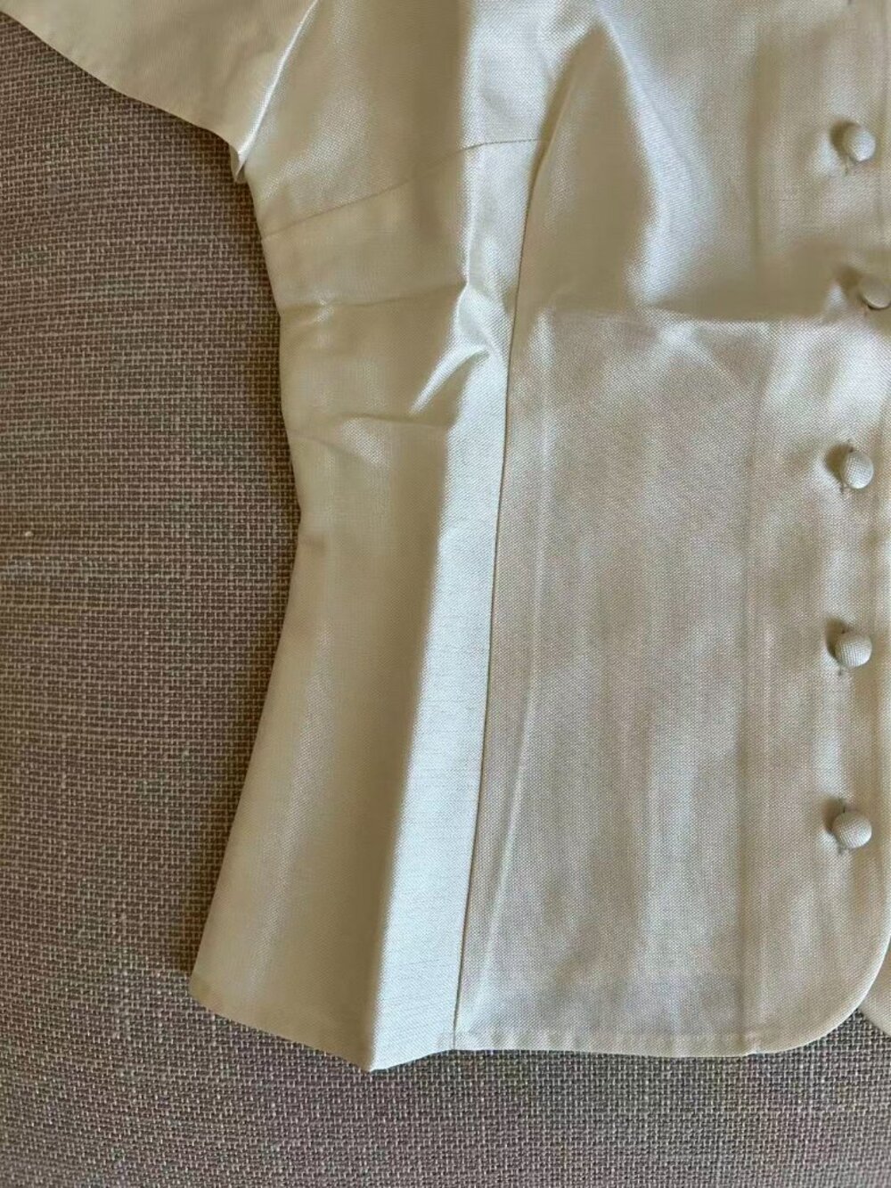 Reformation Haley-Kate Top US4 Ivory Cream Blouse French Quiet Lux - Picture 7 of 9